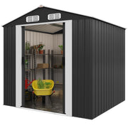 Abri de jardin en métal gris 257x205x177cm