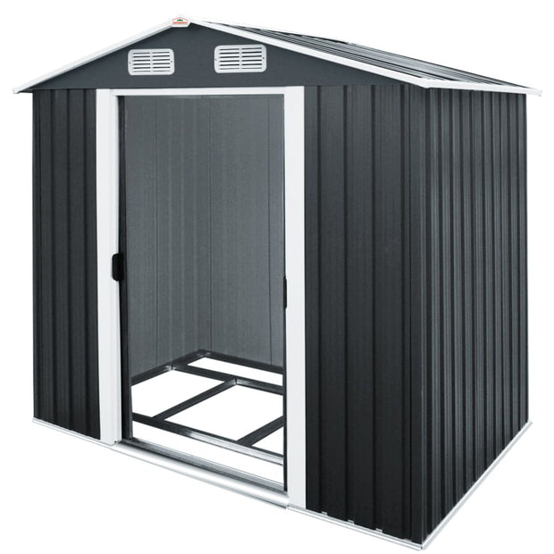 Abri de jardin en métal gris 257x205x177cm