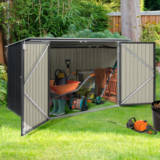 Abri de jardin en métal verrouillable
