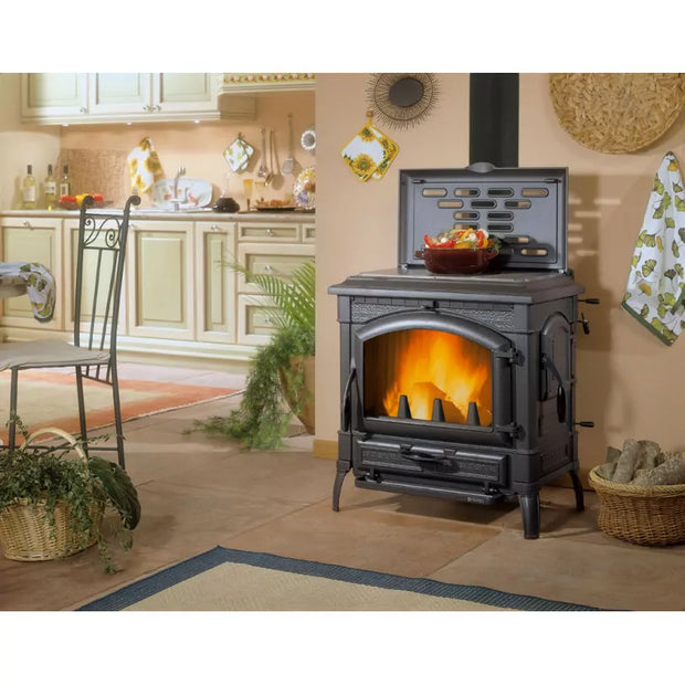 Poêle à Bois avec Chauffe Plat Isotta Con Cerchi Evo – 11,9 Kw