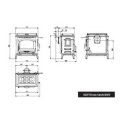 Poêle à Bois avec Chauffe Plat Isotta Con Cerchi Evo – 11,9 Kw