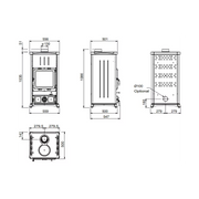 Poêle à Bois Fedora – 9 Kw